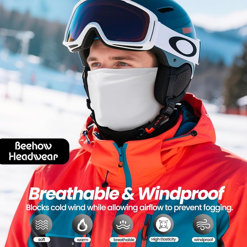Beehow Store Neck Gaiter Windproof Winter Ski Mask Face Scarf for Men Women Fleece Lining for Skiing Hiking Running Motorcycling - Image 3